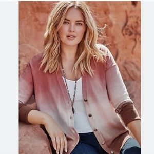 J. Jill Sunset Dip Dyed Cardigan